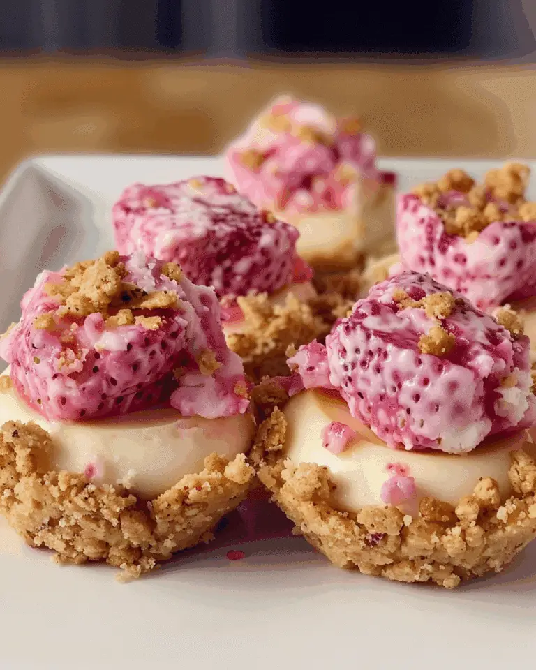 Strawberry Crunch Cheesecake Bites