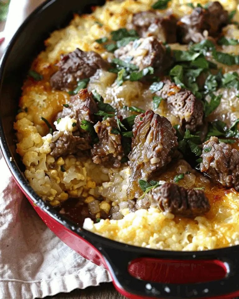 Cauliflower Rice and Beef Casserole