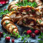 Savory Turkey and Cranberry Crescent Ring