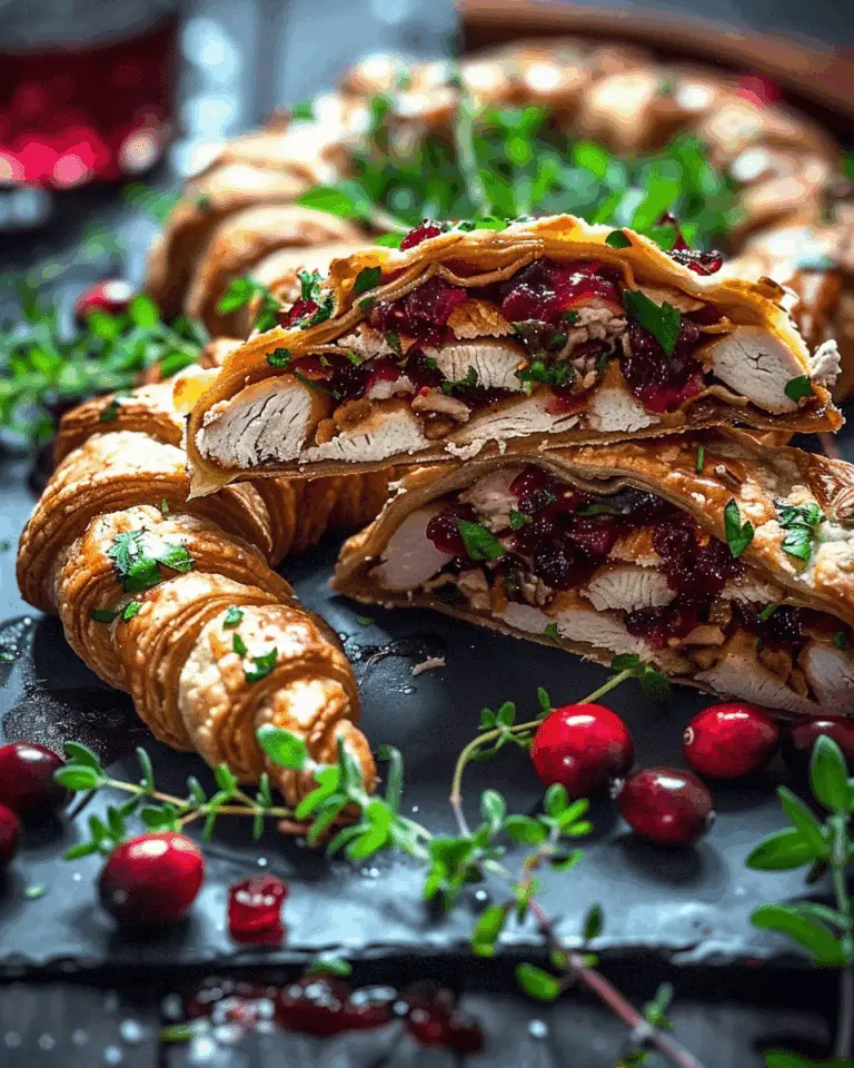 Savory Turkey and Cranberry Crescent Ring