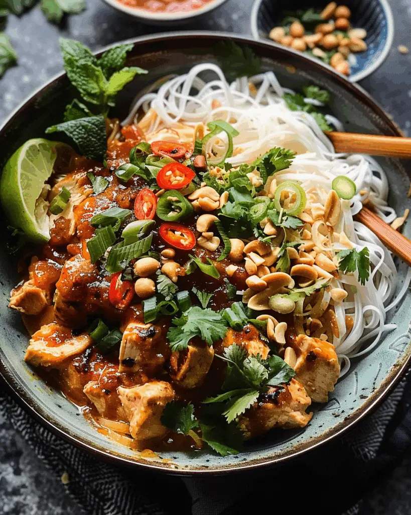 Thai Peanut Chicken Noodle Bowls