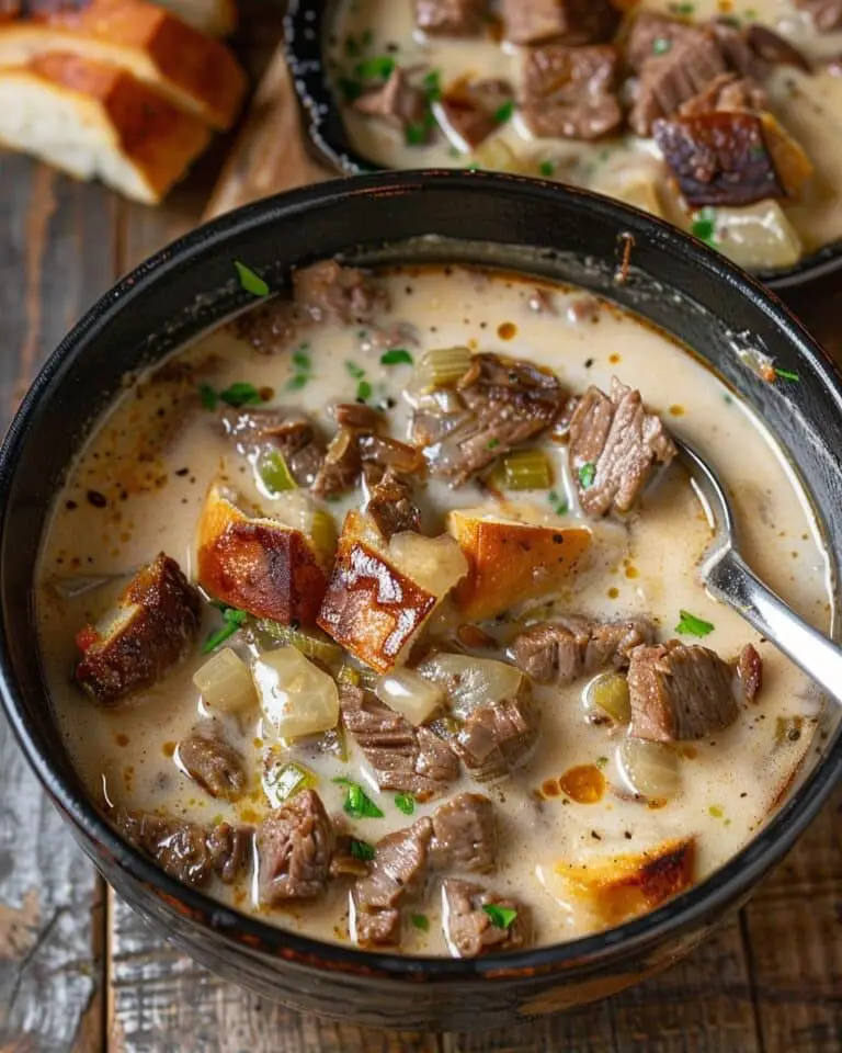 Philly Cheesesteak Soup