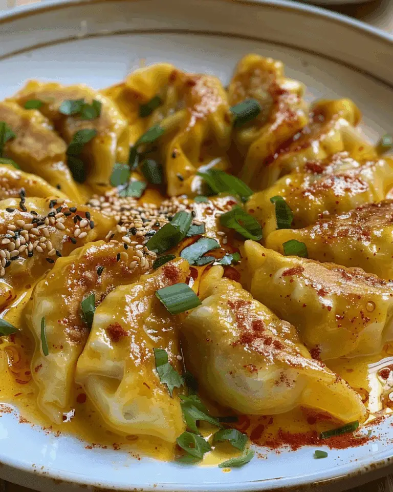 Viral Baked Potstickers in Creamy Curry Sauce