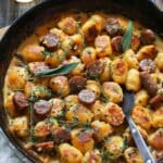 Creamy Butternut Squash Gnocchi with Sausage, Thyme, and Sage