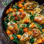 Creamy Chicken Orzo with Roasted Butternut Squash