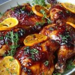 Maple Orange Glazed Chicken Quarters