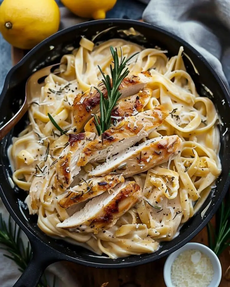 Creamy Lemon Rosemary Chicken Pasta