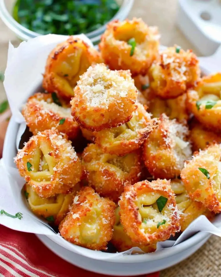 Parmesan Crusted Tortellini Bites