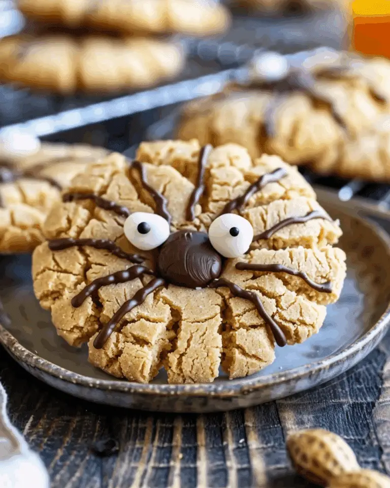 Scary Peanut Butter Spider Cookies