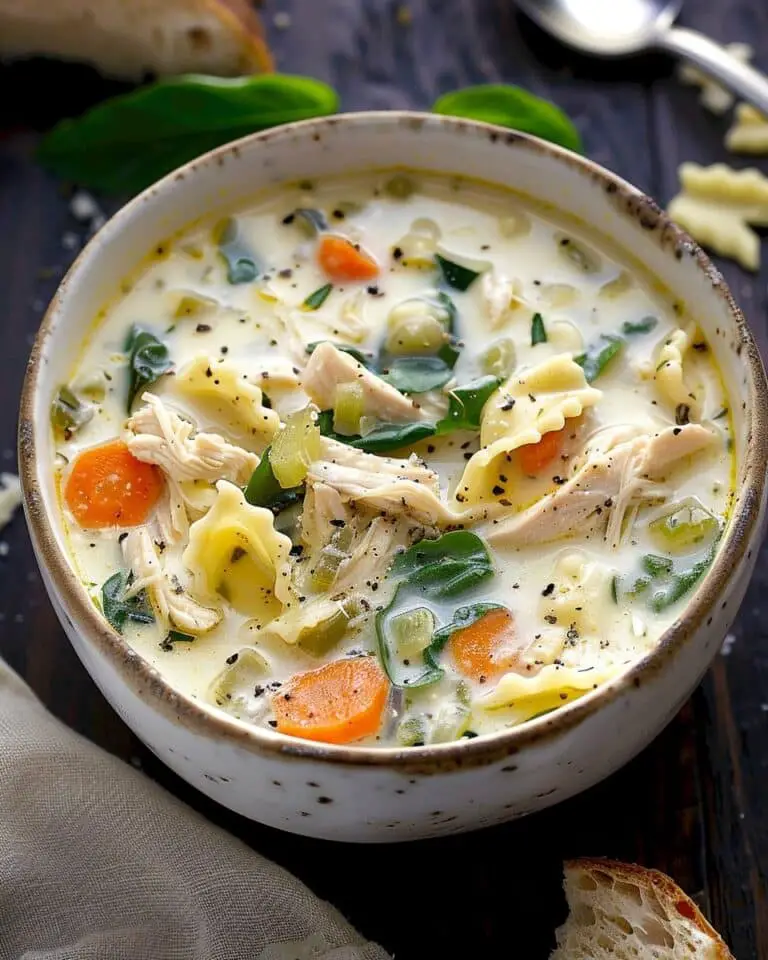 White Lasagna Soup with Chicken