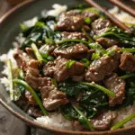 Chili Garlic Beef and Spinach Stir-Fry