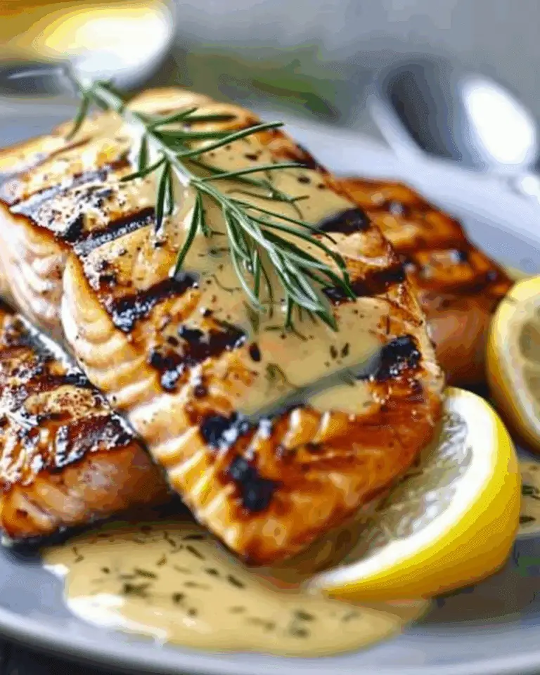 Grilled Salmon with Dijon Sauce