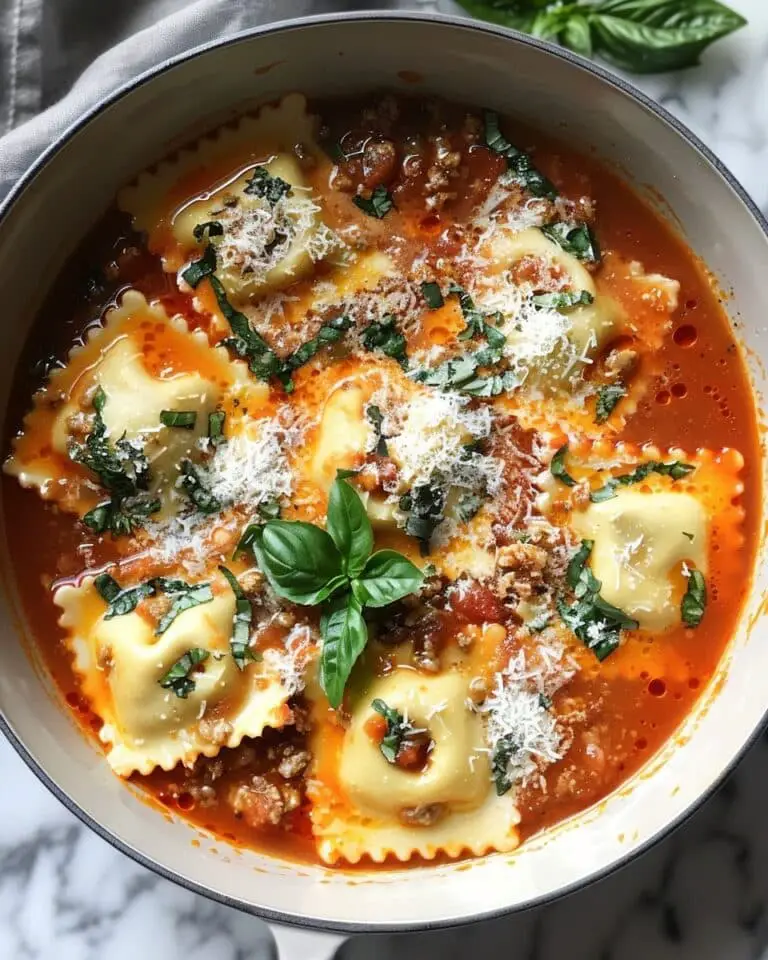 Heavenly Oven Ravioli Soup