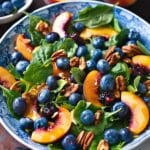 Peach Blueberry Spinach Salad
