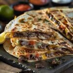 Steak Cheese Quesadillas on Blackstone