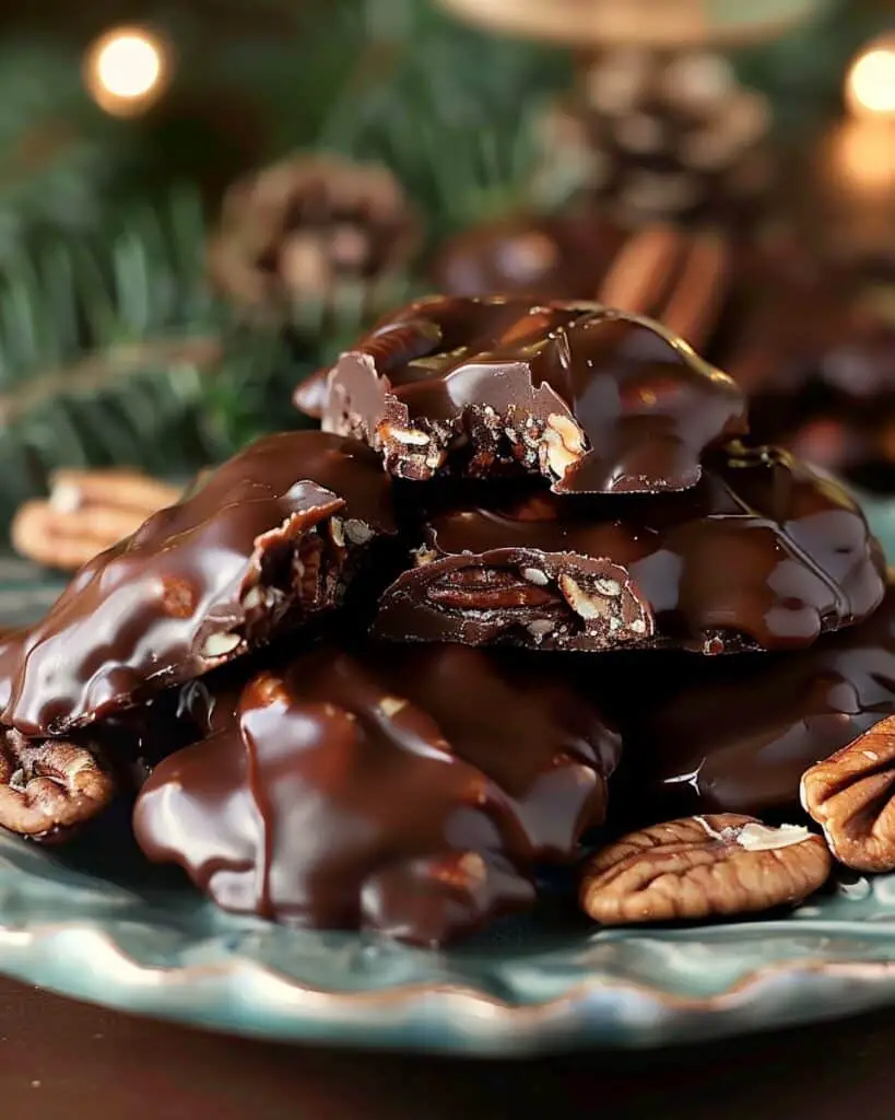 Easy Christmas Pecan Turtles