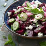 Easy Beet Salad Recipe with Feta and Cucumbers
