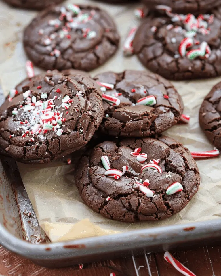 Hot Chocolate Peppermint Fudge Cookies