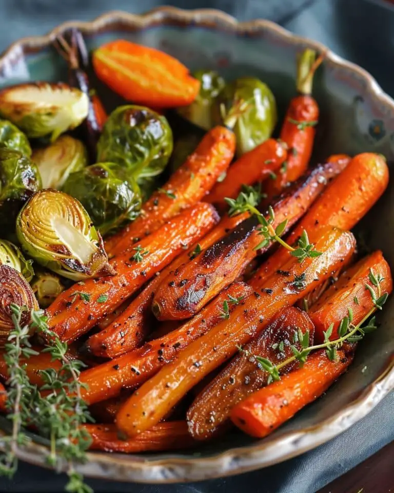 Roasted Carrots and Brussels Sprouts