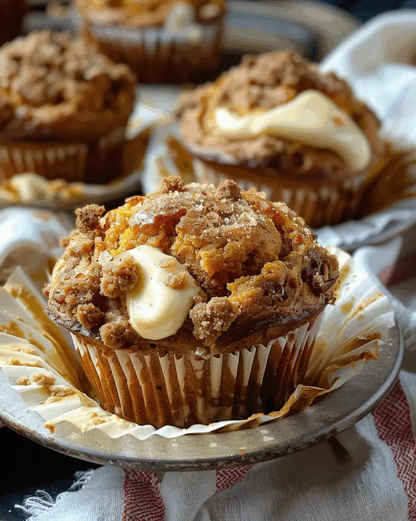 Brown Butter Sweet Potato Cream Cheese Muffins