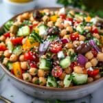 Mediterranean Chickpea Salad with Lemon Vinaigrette