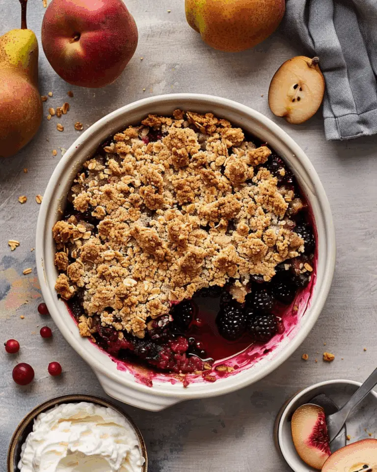 Spiced Pear Berry Crumble