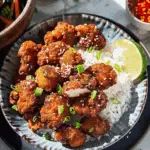 Korean Fried Chicken Bites & Coconut Rice