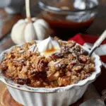 Pumpkin Pecan Crisp with Maple Cinnamon Brown Butter Sauce