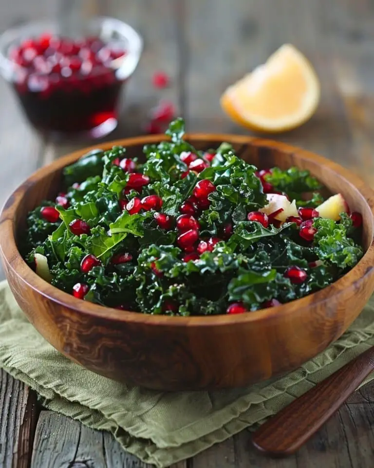 Citrus Pomegranate Kale Salad with Honey-Lemon Vinaigrette