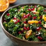 Citrus Pomegranate Kale Salad with Honey-Lemon Vinaigrette