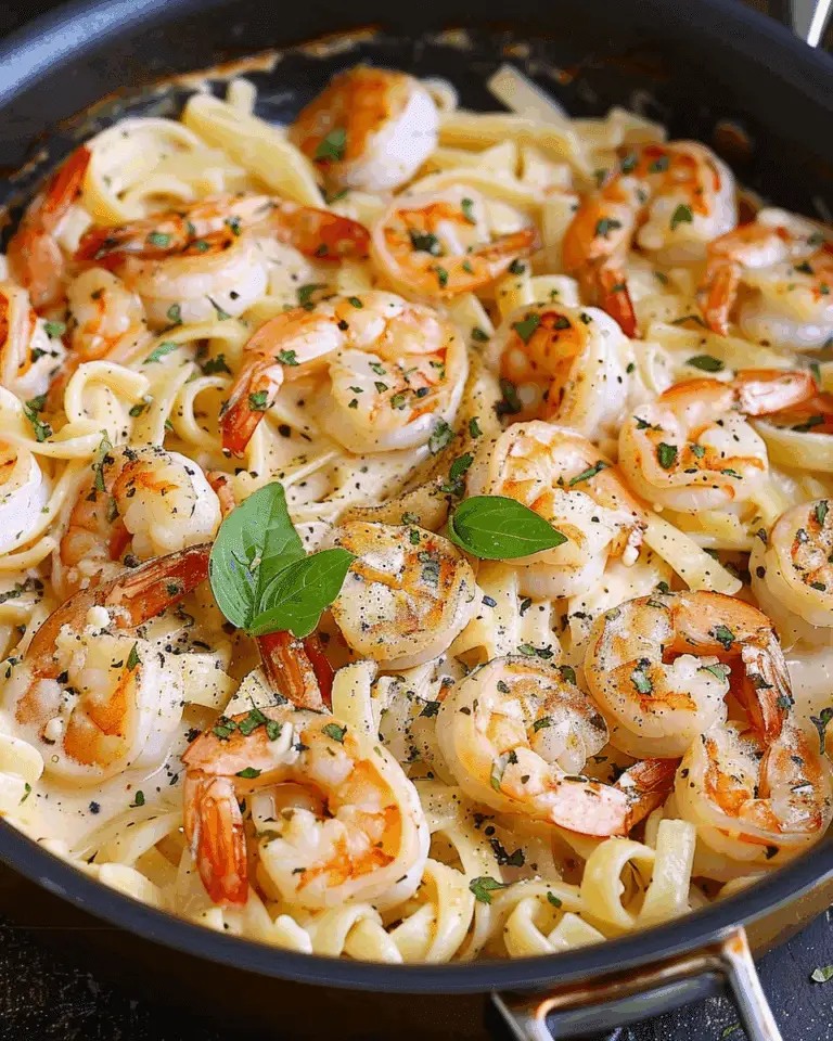Creamy Mozzarella Shrimp Pasta