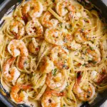Creamy Mozzarella Shrimp Pasta
