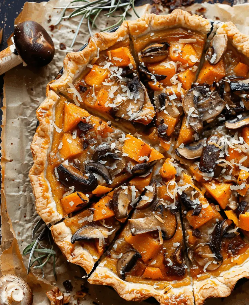 Butternut Squash & Mushroom Tart