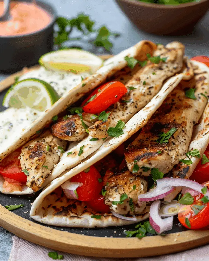 Chicken Shawarma with Creamy Garlic Sauce