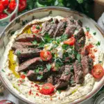 Homemade Hummus & Steak
