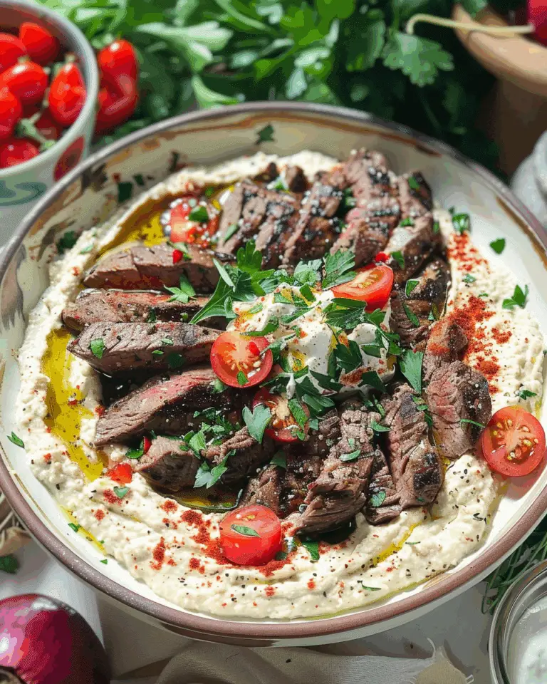 Homemade Hummus & Steak