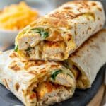 Cheesy Garlic Chicken Wraps