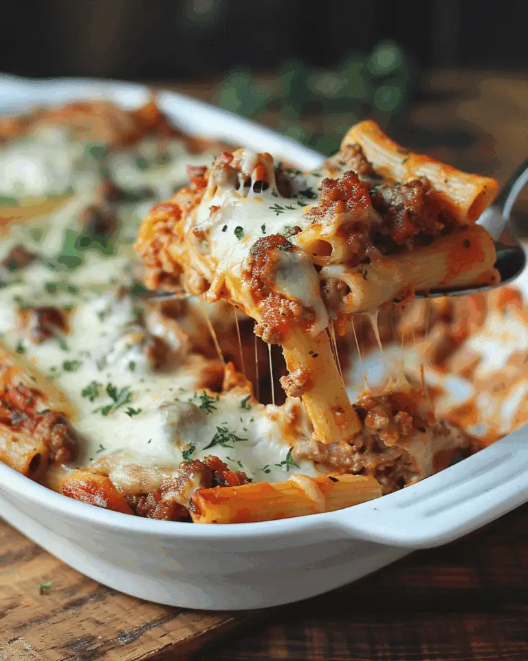 Baked Ziti with Sausage and Béchamel