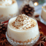 Eggnog Panna Cotta with Nutmeg Whipped Cream