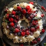 Holiday Berry Meringue Wreath