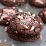 Hot Chocolate Peppermint Fudge Cookies