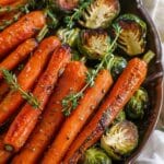 Roasted Carrots and Brussels Sprouts