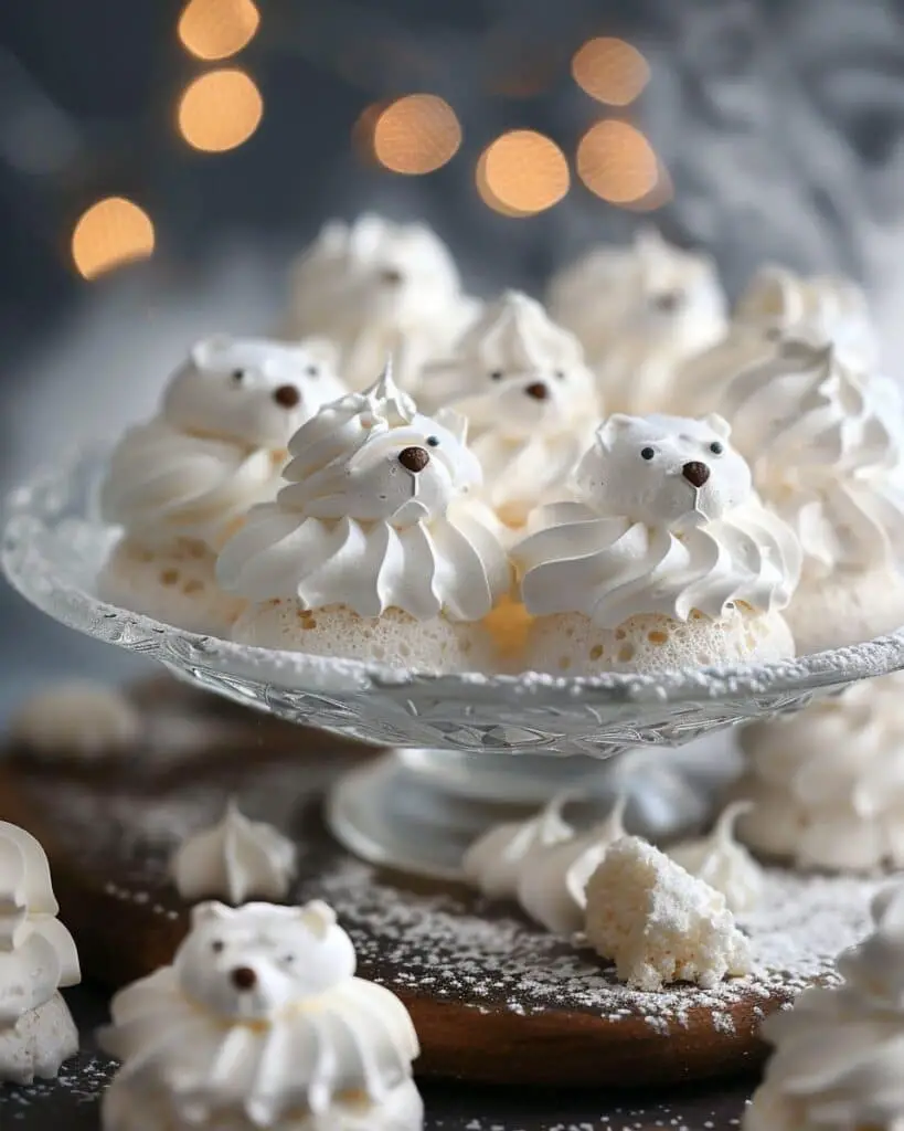 Polar Bear Meringue Kisses