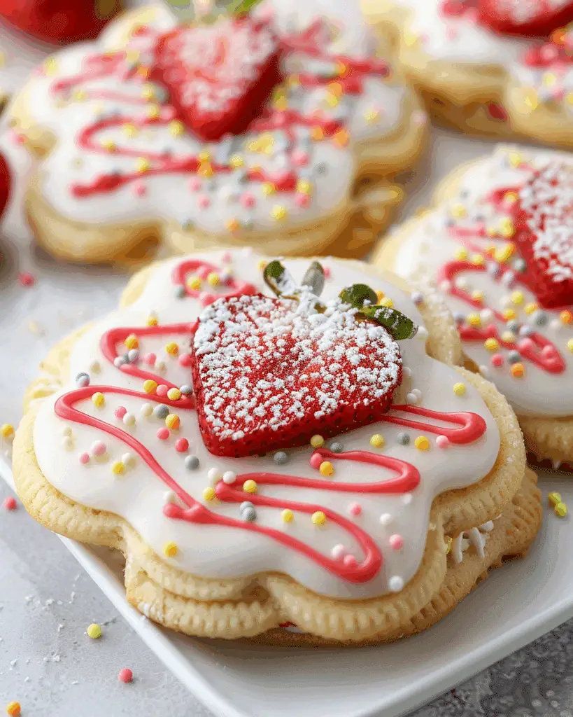 Strawberry Pop Tart Sugar Cookies