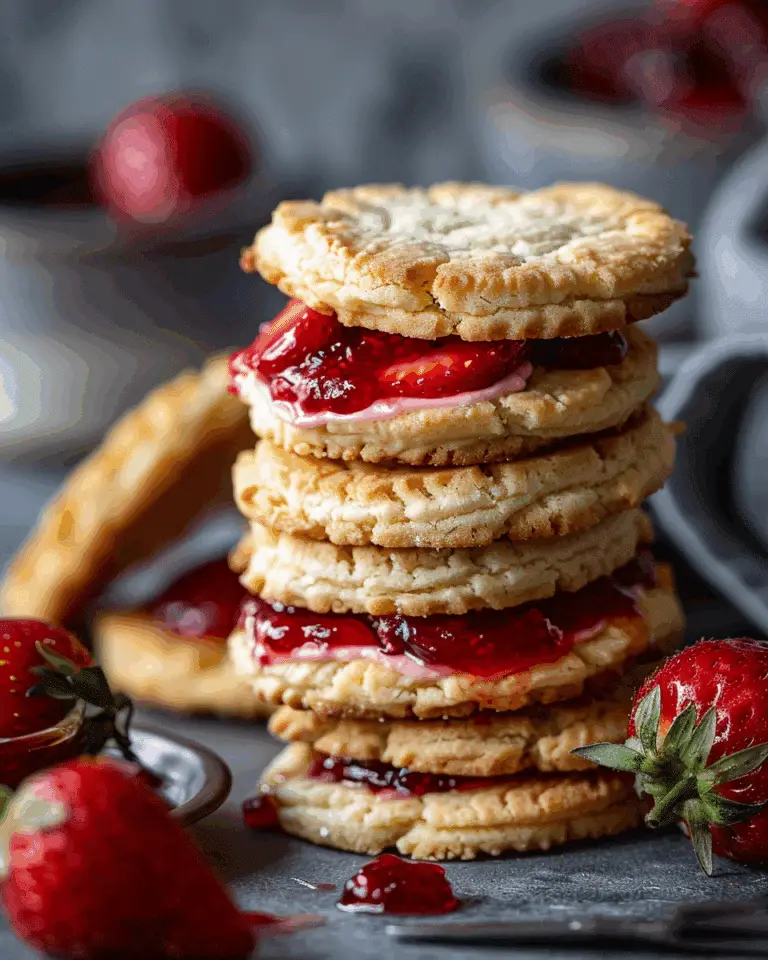 Strawberry Cheesecake Cookies Recipe with Homemade Jam