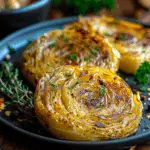 Oven Roasted Garlic Cabbage Steaks