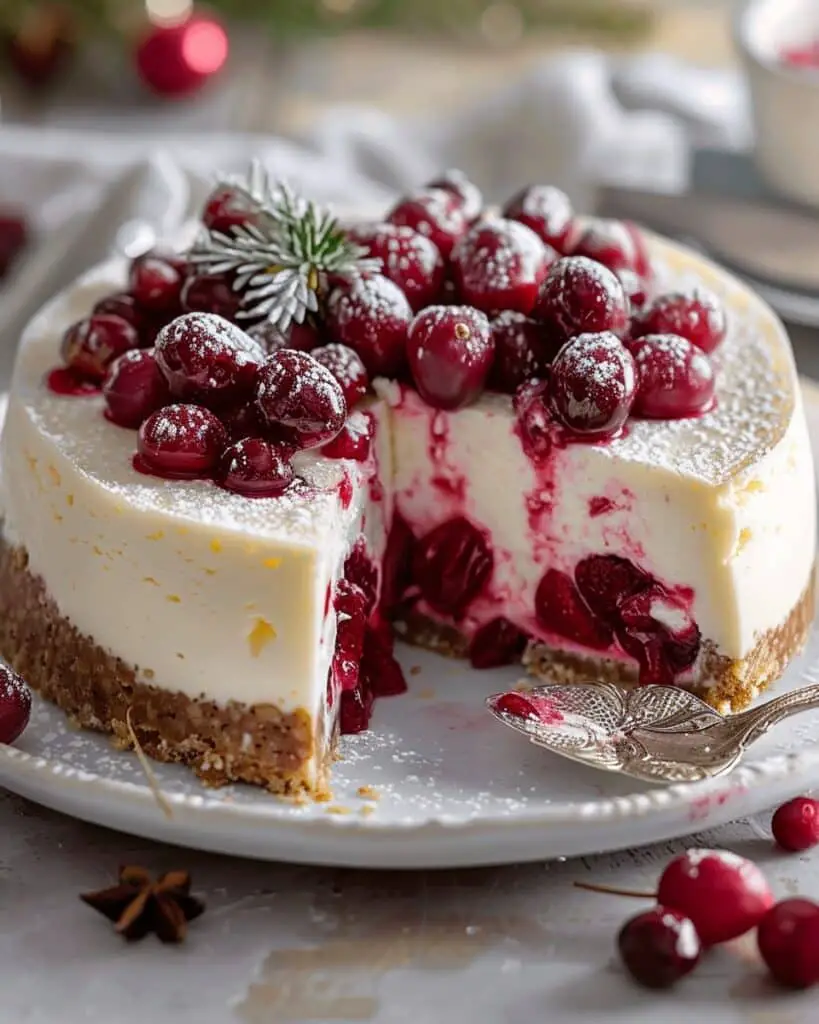 Cranberry White Chocolate Cheesecake Recipe