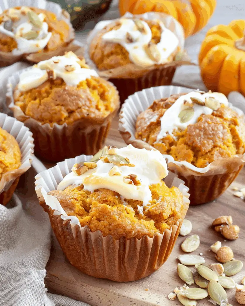 Healthier Pumpkin Cream Cheese Muffins