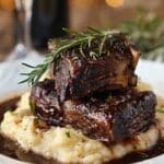 Irresistible Braised Short Ribs with Red Wine & Garlic Mash