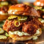 Nashville Hot Chicken Sliders with Dill Pickle Aioli